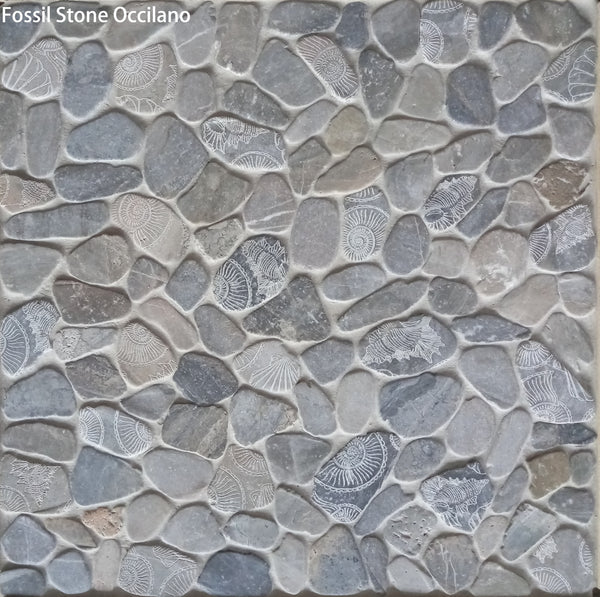 Fossil Stone Pebble Mosaic