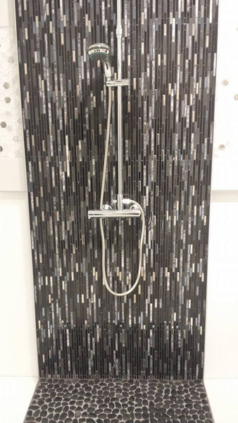 LLuvia Mirror Glass & Stone Mix Mosaic