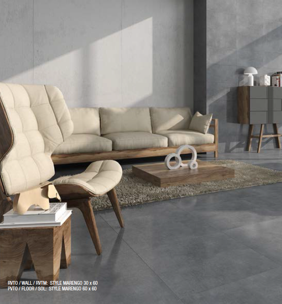 Style 12x24, 18x18 Cement Look Porcelain Collection
