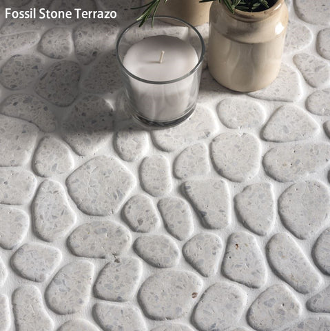 Fossil Stone Pebble Mosaic