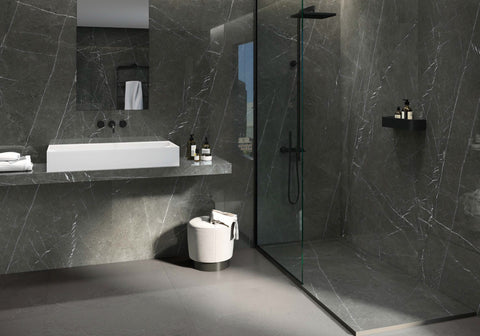 Evolution Nero Marquina shower system